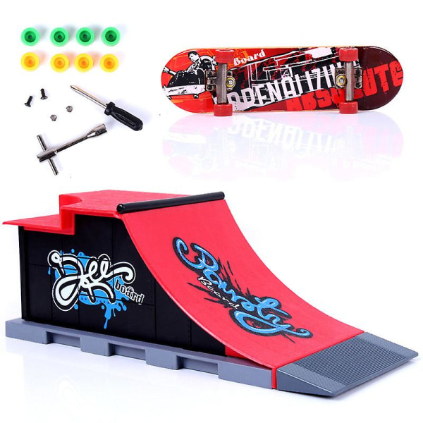 Finger Skateboard Venue Combination Set Mini Finger Board Micro Skateboard Ramp Skateboard Place Play Set C