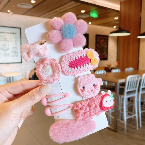 9 pakker (griser) Søte hårspenner for barn Kawaii Jenter Hårtilbehør Sett Tegneserie Hårspenner Ingen Hårskade Fargerike Hårnåler Egnet for Småbarn
