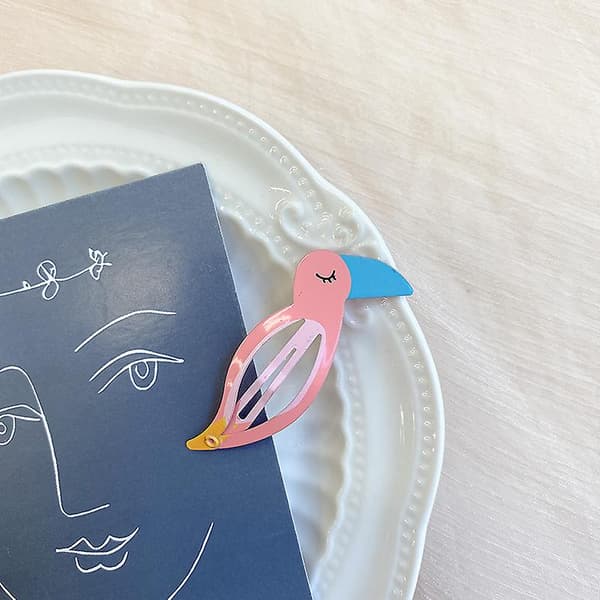 10 stk. Blåfugl Printede Hårspænder Piger Hårnåle Børn Hårtilbehør Bird