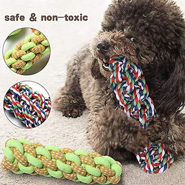 Hundrep leksaker för aggressiva tuggare 4-pack hundtuggleksaker set bomullsrep för hundar tandsprickning tuggning lek 6pcs BM495