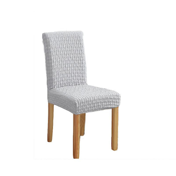 Elastiska stolsöverdrag för matsal Jacquard stolsöverdrag Stretch avtagbart stolskydd Light gray