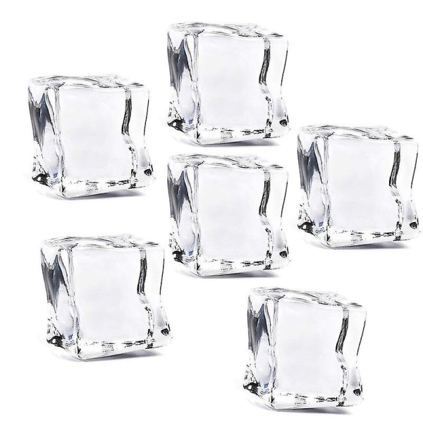 100 stk. Kunstige Akryl Isbiter Klare Falske Isbiter Diamanter Plast Isbiter Falsk Knust Is For Hjemmedekorasjon 30MM