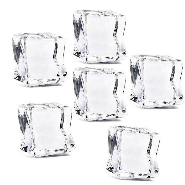 100 stk. Kunstige akryl isterninger, klare falske isterninger, diamant plastik isterninger, falsk knust is til boligdekoration 25MM