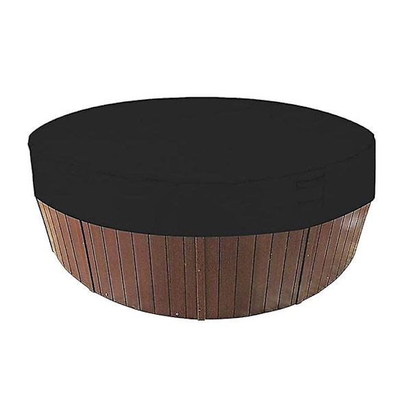 Utendørs Rundt Boblebad Trekk Vanntett Spa Boblebad Trekk Støvtrekk Grey 190*90CM