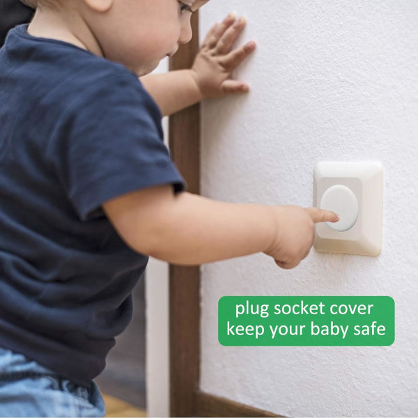 (8Pack) Plug Socket Covers UK White Baby Safety Socket Covers Eluttag Socket Protectors Socket Caps, Perfekt för barns säkerhet hemma och