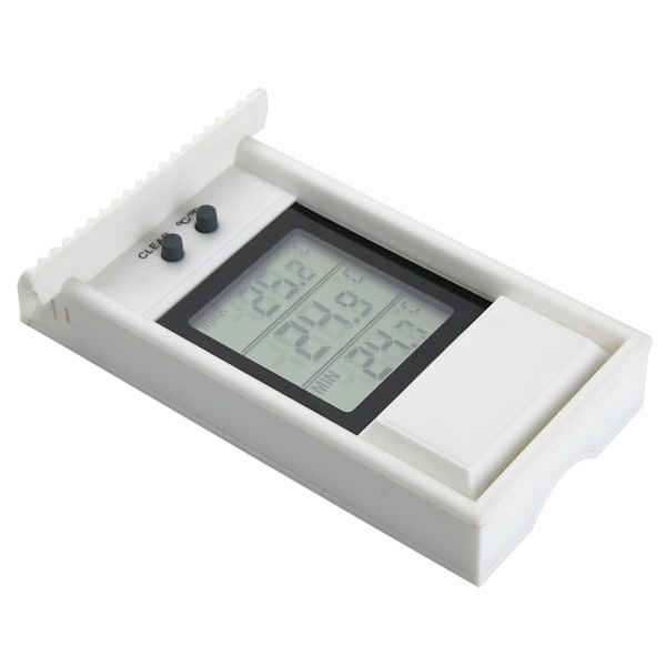 Svart trädgårdstermometer inomhus- och utomhustermometer kylskåpstermometer, digital termometer för växthus, digital termometer med min-max