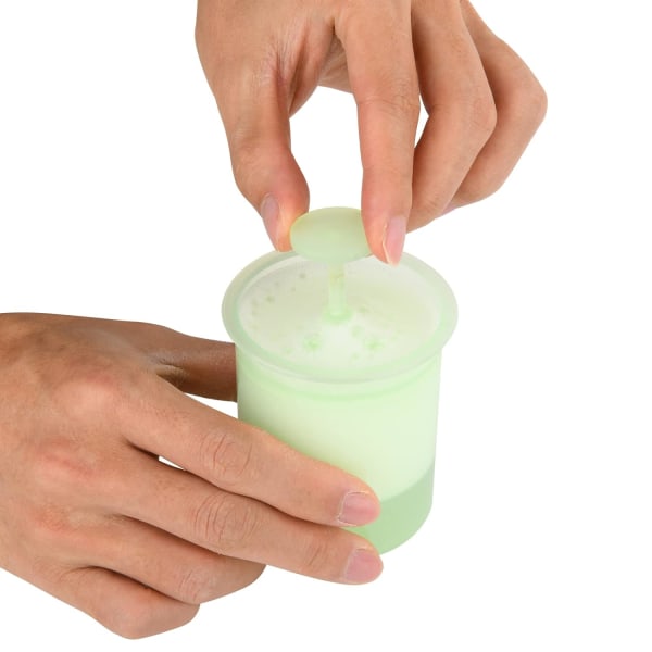 2 stycken Ansiktsbehandling (liten, grön+lila) rengöringsmedel Skumkopp Whip Bubble Maker Ansiktsrengörande hudvård, Ansiktsrengöring Foamer Cup Skummakare