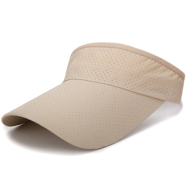 Solskjerm for menn og kvinner - golf tennis caps solskjerm justerbar skjerm veldig fin skjerm hurtigtørkende unisex caps golf tennis løping sykling beige