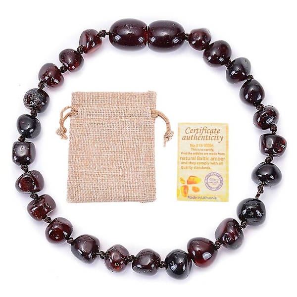 Baby Rav Anklet Armbånd - Håndlavet 100% Ægte Ravperler D