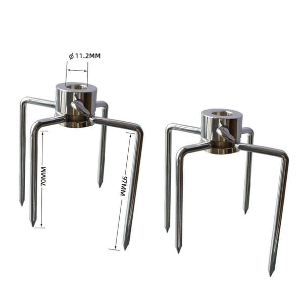 2 stk. BBQ Svinggaffel, Diameter 11,2 mm, Multifunksjonell Belagt Matlagingsgaffel, Utendørs BBQ-utstyr