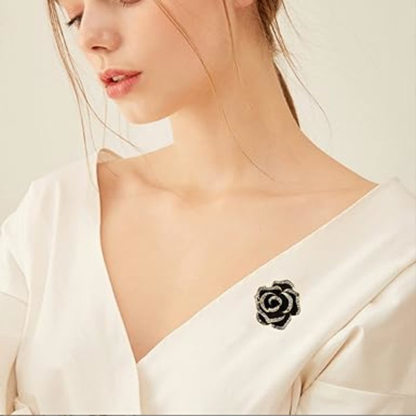 Lavendelblomma brosch kristall strass tulpan brosch eleganta accessoarer smycken kvinnor broscher och nålar modesmycken bröllopsblommor kavajnål