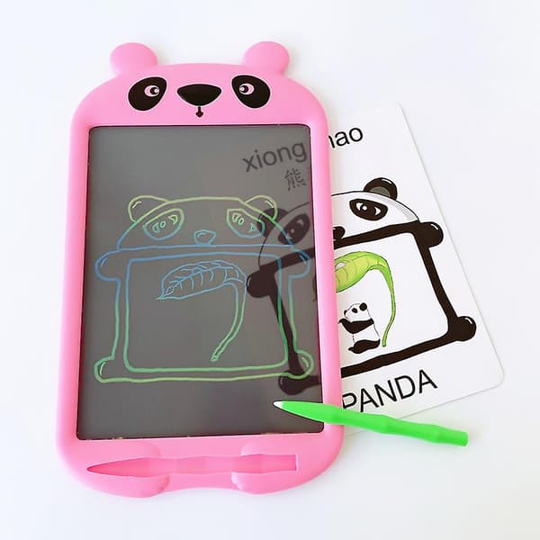 LCD-kirjoitustaulu, piirustustaulu, 8,5 tuuman värikäs piirustustaulu White panda