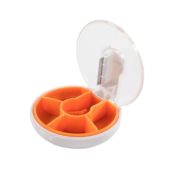 Oransje Hvit Pilledeler Plast Rund Pillekutter Pilledeler Pillekutter