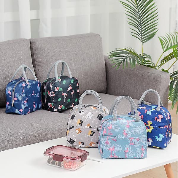 Lunch Bag Tote Bag Cooler Bag Vattentät Termisk Läckagesäker Lunch Organizer För Utomhus Picknick Arbete Blue Fish