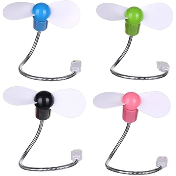 Mini USB-tuuletin, 4 kpl, kannettava joustava jäähdytystuuletin pöytätietokoneelle PC-pöytäkoneelle