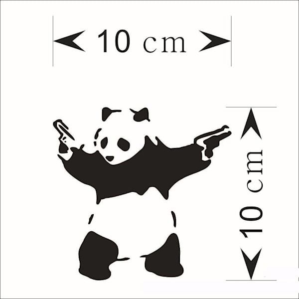 Sports Panda Bilmærkat 10*10cm, Kung Fu Panda Mærkat, Sjovt Bilmærkat