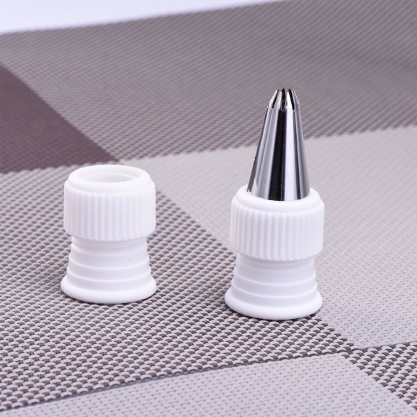 Plast Standard Koblinger Kakedekorasjon Kobling Rør Tip Kobling for Glasurdyser, Hvit (12 Stykker, 3 x 2,5 cm)