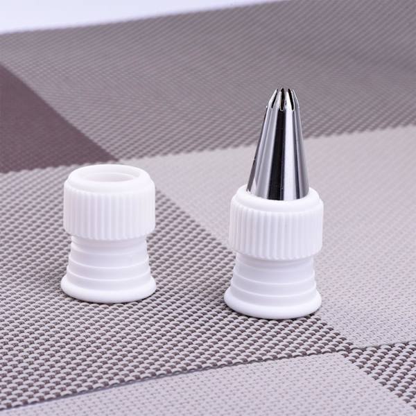 Plastik Standard Koblinger Kage Dekoration Kobling Rør Tip Kobling til Glasur Dyser, Hvid (12 Stykker, 3 x 2,5 cm)