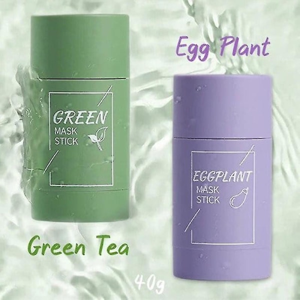 Rengörande ansiktsmask Stick Green Tea Aubergine Oil Control Pore Shrinkage Blackhead Borttagning Green Tea