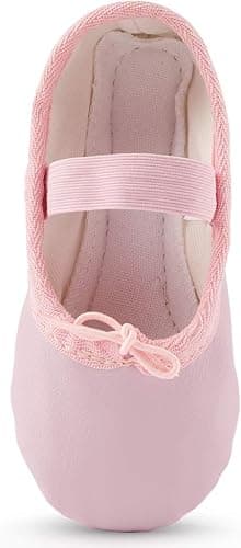 Balletsko Læder Ballet Flats Fuld Sål Dansesko til Piger Småbørn Kvinder