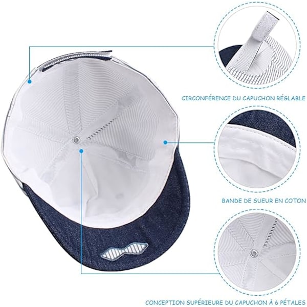Söt björn babyhatt 3 - 15 månader (randig björn - saffran, hatt omkrets 40 - 48cm) vår sommar barn bomull hatt pojke flicka solhatt