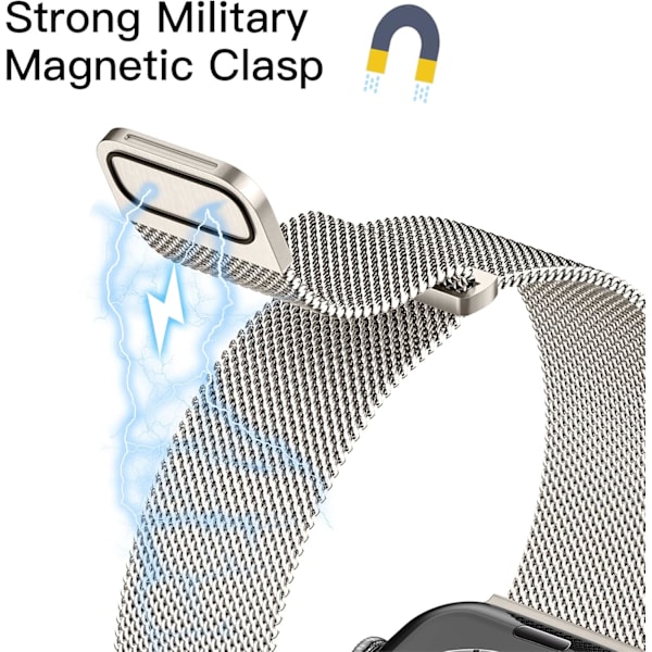 Stjärnformad metallarmband kompatibel med Apple Watch-rem 42/44/45MM för kvinnor och män, mesh-armband i rostfritt stål för iWatch/Apple Watch Series 8/7/