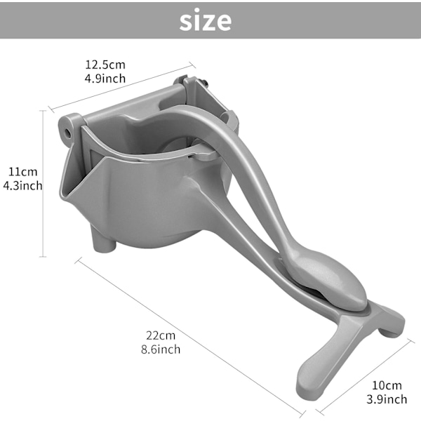 Manuell citruspress, juicepress citronpress Premium manuell citruspress för att pressa citron apelsin och andra skalade frukter