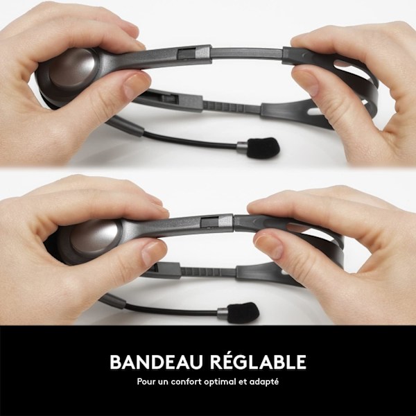 H111 Langalliset kuulokkeet, stereo-kuulokkeet häiriöitä estävällä mikrofonilla, 3,5 mm:n audioliitäntä, PC/Mac/kannettava tietokone/älypuhelin/tabletti - Musta