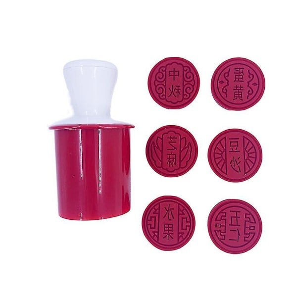 6 st DIY kakstämpelform Präglingsform Kakform 3d-skärare Kök rose red