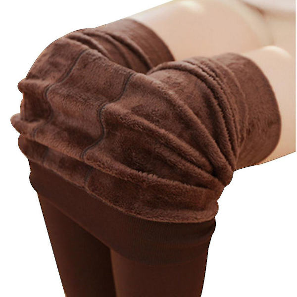 Varma fleece-strumpbyxor för kvinnor, mjuka leggings med fleecefoder, tjocka yogabyxor 200g