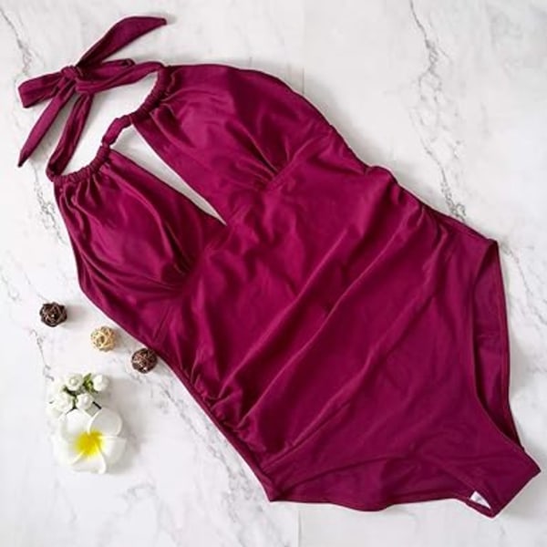Maternity Badkläder One Piece V-Neck Graviditetsbaddräkt Maternity Halter Bikini