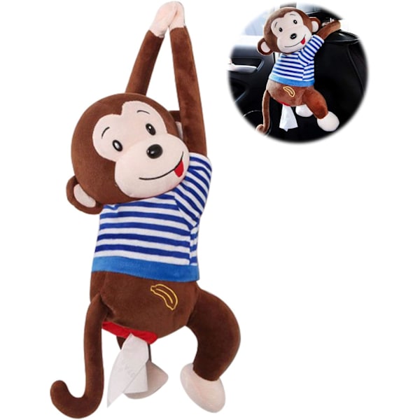 ServettbehållareMonkeyServettbehållareKreativServettförvaringServettServettbehållarePapperförBilKökHemKontorSkrivbordBordMonkeyDollServettdispenser
