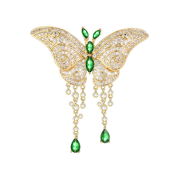 En kvast sommerfugl broche high-end let luksus ins high-end dyre corsage anti-tabt nål