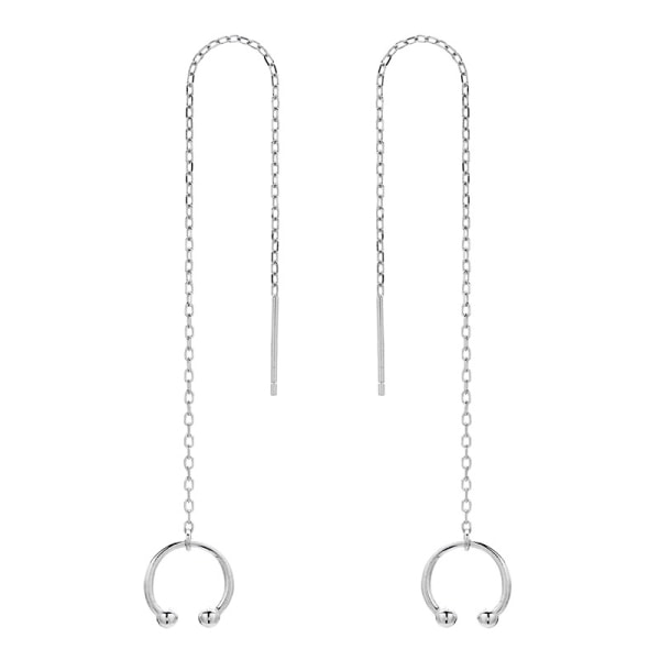 Silverörhängen med örhängen, tofsörhängen för kvinnor, örhängen i ett stycke för tonåringar och flickor, som en morsdagspresent