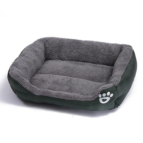 Husdjursbädd för katter hundar supermjuk husdjurssoffa självuppvärmande andningsbar husdjursbädd dark green M