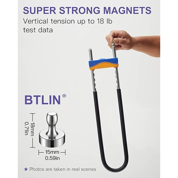 Erittäin vahvat jääkaappimagneetit, suuret kestävät magneettiset nastat keittiön jääkaappiin, metallitaululle, valkotaululle, ilmoitustaululle, toimistoon, 12 kpl, 12x16 mm