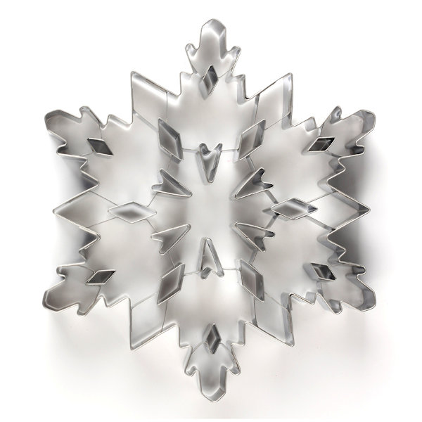 Set med 3 snöflinga kakformar för kakor, smörgåsar och tårtor