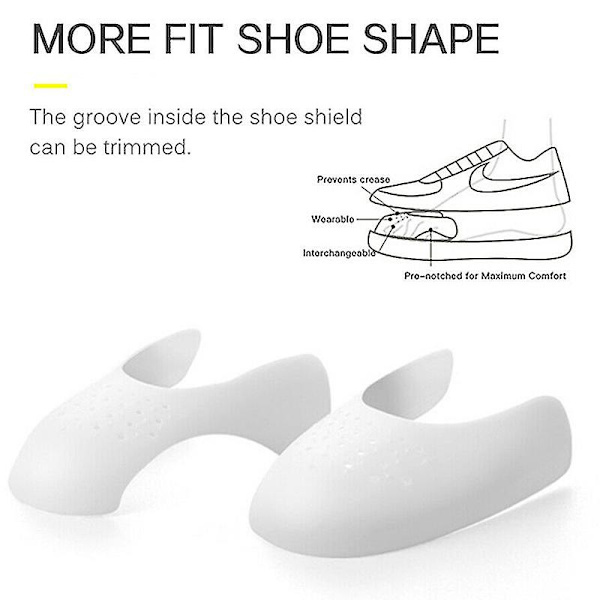 Anti Crease Sneaker Shoe Shield Protector White L