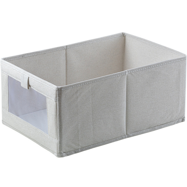 (40 x 27 x 17 cm) Förvaringslåda Set om 1 Förvaringslådor för garderob - Med transparent fönster - För garderob, kläder, böcker, kosmetika, leksaker