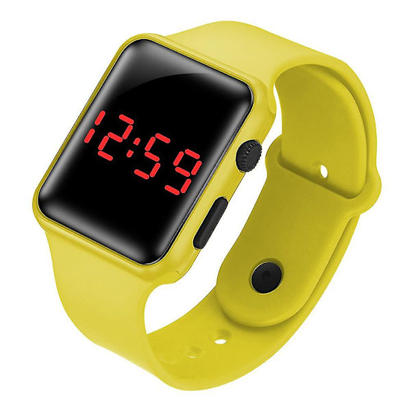 Barn Flickor Pojkar Sportklocka Led Digital Silikonklockor Unisex Yellow