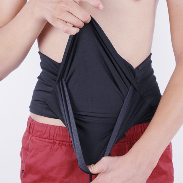 En del (peppargrå, storlek XL) Unisex Reseplånbälte, Löparbälte, Magväska och Midjeväska, 3 Stora Säkerhetsfickor, Kan hålla en 10-tums surfplatta、Pho