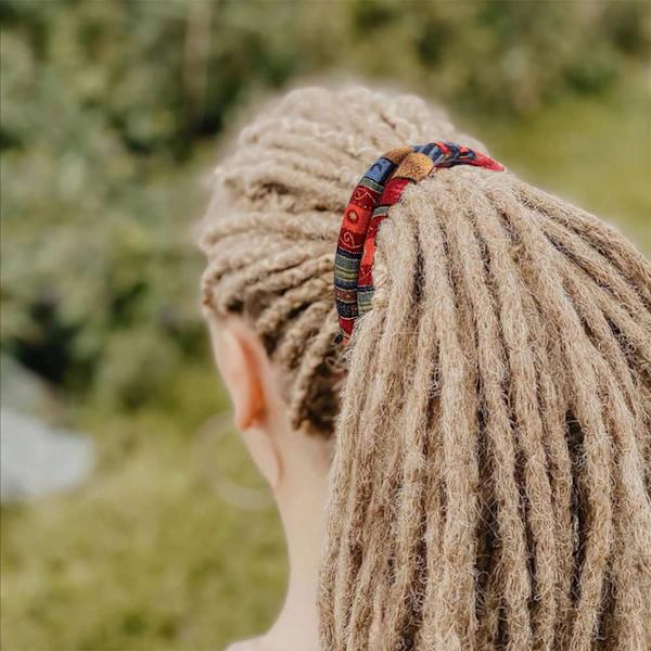 En bit (färgmatchande-pinne, ca 66 cm lång) Spiral Lock Hårband Dreadlock Tillbehör, Böjbara Hårband Långa Dreads, Hårknut Ponytail Wrap Hårband