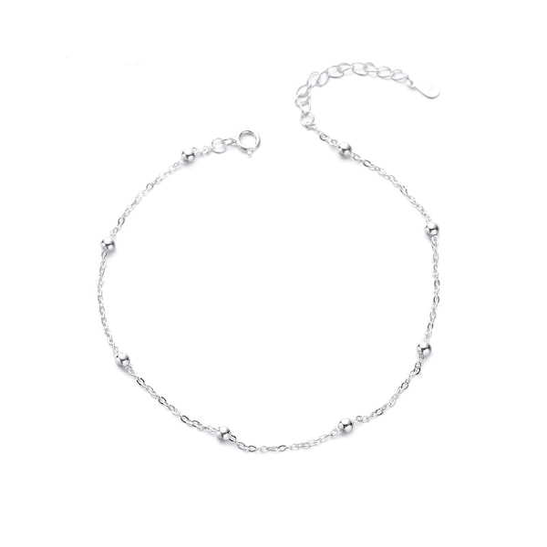 <p>Smycken - 925 Silver Chain - Klassisk Mesh Anklet - Justerbar&nbsp; - Lätt att justera</p>