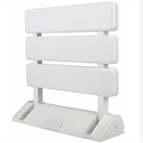 Hvidt aluminium og ABS foldbart brusebænk, 330 x 320 x 70 mm