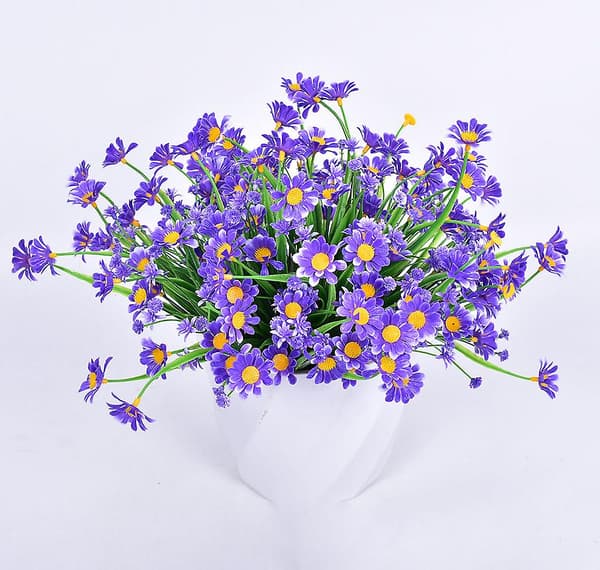 Simuleringsblomst Tusindfryd Buket Ono Chrysanthemum Hjemmehave Bryllupsfest Orange