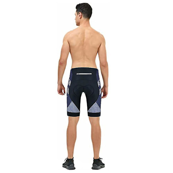Sykkelshorts for menn med 3D-padding, hurtigtørkende sykkelbukser, halve bukser Grey M
