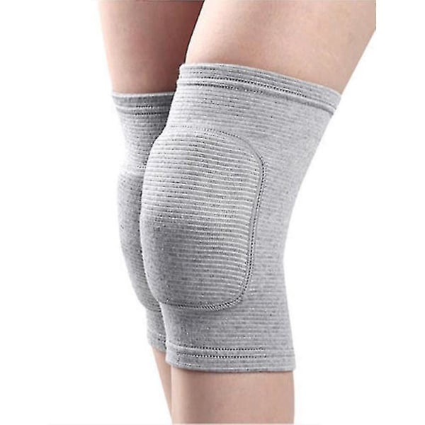 1 par halkfria mjuka knäskydd knästrumpa för dans för barn Grey L