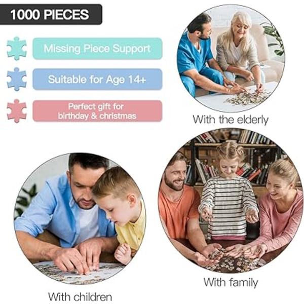 Dyrenes verden 1000 brikker puslespill for voksne og barn - puslespill for voksne 1000 DIY puslespill leker papirpuslespill