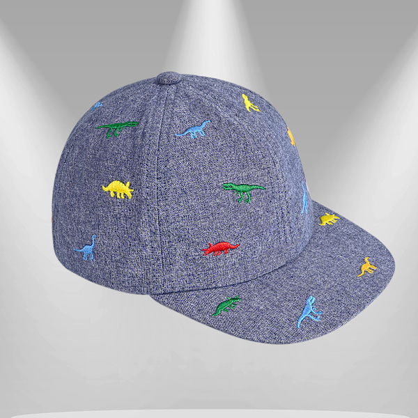 Pojkbasebollkeps (dinosaurie 1 - 2 år gammal) pojke baby bomull solhatt barnhätta vår sommarhatt