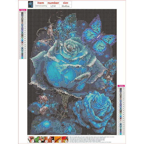 Diamantmålning, 5D DIY Diamantmålningssats för vuxna nybörjare, Hemväggsdekor, 30x40cm